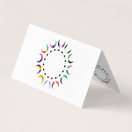 Pride Time Crescent Moon Design Visitekaartje (Achterkant)