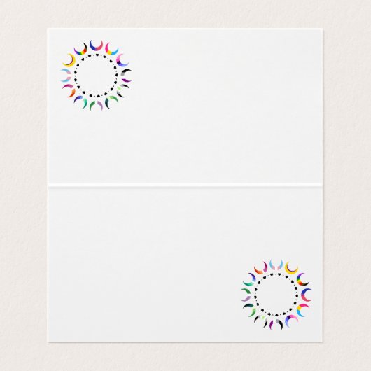 Pride Time Crescent Moon Design Visitekaartje (Binnenkant ongevouwen)