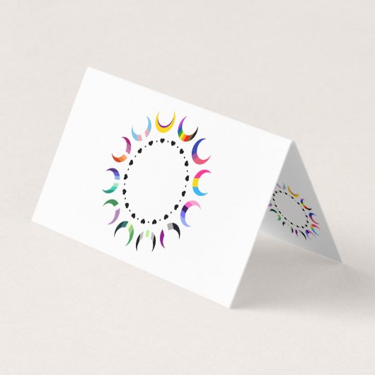 Pride Time Crescent Moon Design Visitekaartje (Voorkant)