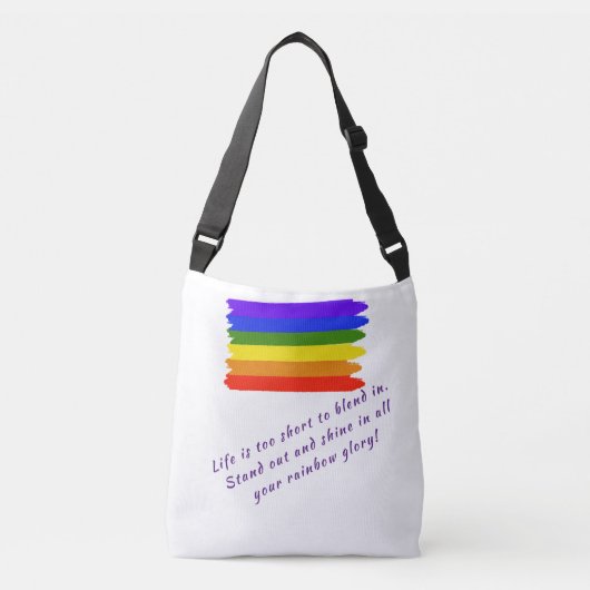 Pride Tote _ met citaat Crossbody Tas (Voorkant)
