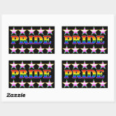 PRIDE Trans Pride Sterren Rechthoekige Sticker (Vel)
