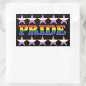 PRIDE Trans Pride Sterren Rechthoekige Sticker (Tas)