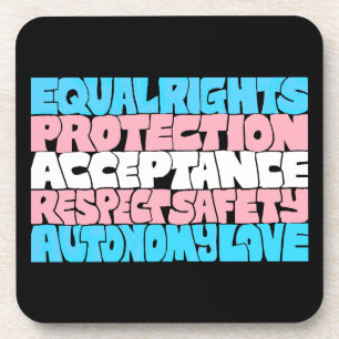 PRIDE Trans rechten woord art vlag LGBT offerte gi Bier Onderzetter