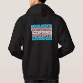 PRIDE Trans rechten woord art vlag LGBT offerte gi Hoodie (Achterkant)
