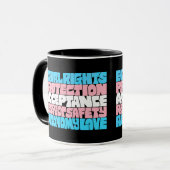 PRIDE Trans rechten woord art vlag LGBT offerte gi Mok (Voorkant links)