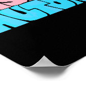 PRIDE Trans rechten woord art vlag LGBT offerte gi Poster (Hoek)