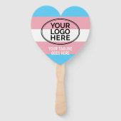 Pride Transgender Flag Custom Logo Handwaaier (Achterkant)