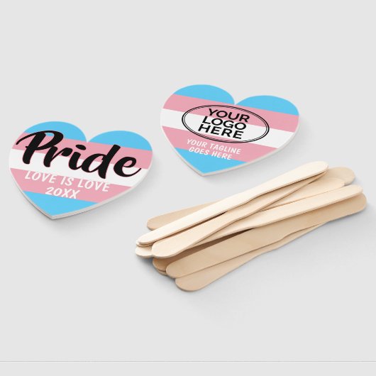 Pride Transgender Flag Custom Logo Handwaaier (Niet-gemonteerd)