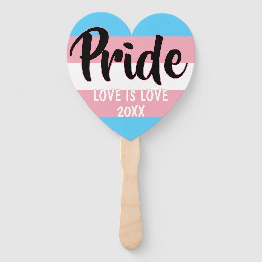 Pride Transgender Flag Custom Logo Handwaaier (Voorkant)
