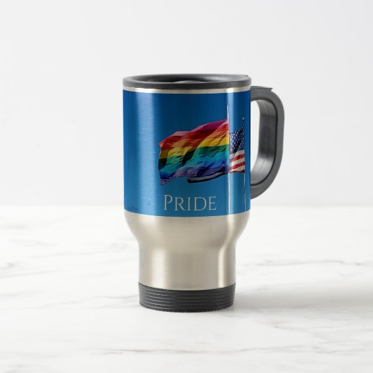 'Pride' Travel Koffie Mok (Voorkant rechts)