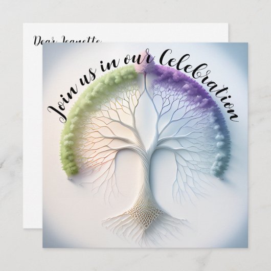 Pride Tree of Life Party Kaart (Voorkant / Achterkant)