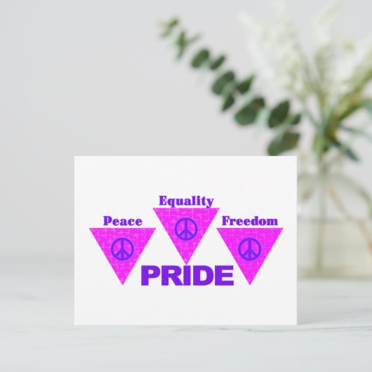 Pride Triangle briefkaart (Staand voorkant)