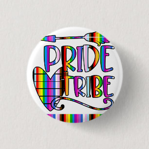 Pride Tribe - LGBTQ+ Inclusief regenboog Ronde Button 3,2 Cm