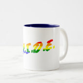Pride Tweekleurige Koffiemok (Voorkant rechts)