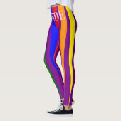 PRIDE typografie gay regenboogstralen paarse Leggings (Links)