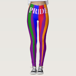 PRIDE typografie gay regenboogstralen paarse Leggings