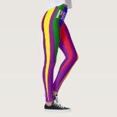 PRIDE typografie gay regenboogstralen paarse Leggings (Rechts)