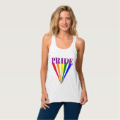 PRIDE-typografie kleurrijke regenboog homo lgbt hb Tanktop (Volledige Voorkant)