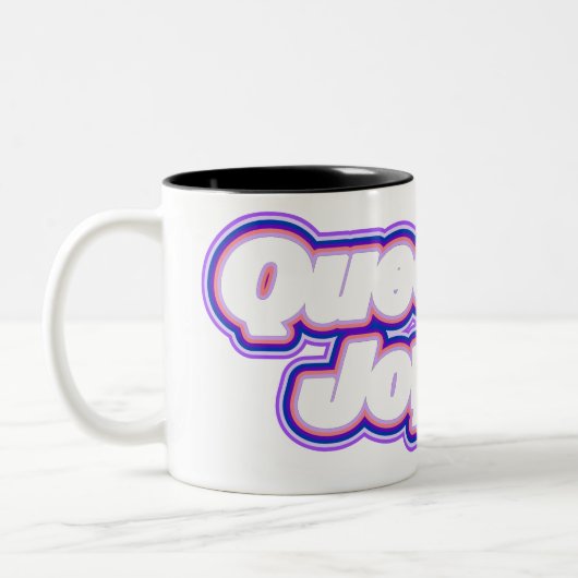 Pride Typografie Kunst Tweekleurige Koffiemok (Links)