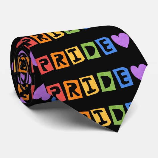Pride Typografie Nekband Stropdas (Opgerold)