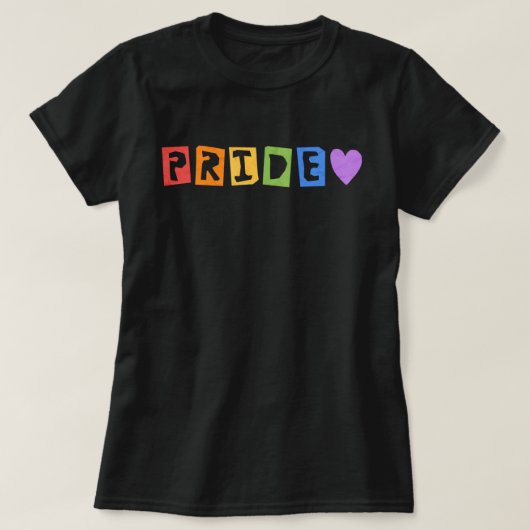Pride Typography Regenboog T-Shirt (Design voorkant)