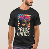 Pride United  Labrador Bisexual Flag Sunglasses T-shirt (Voorkant)