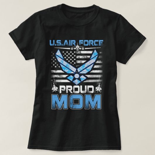 Pride US Army... Ik ben een Proud Air Force Mam Fa T-shirt (Design voorkant)