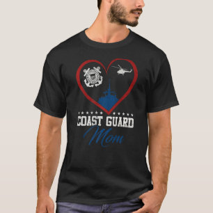 Pride US Coast Guard Moeder Kustwacht Hart T-shirt