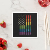 Pride USA America Distressed Rainbow Flag LGBTQ Servet (Insitu)