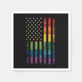 Pride USA America Distressed Rainbow Flag LGBTQ Servet (Voorkant)