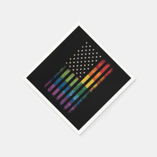 Pride USA America Distressed Rainbow Flag LGBTQ Servet (Hoek)