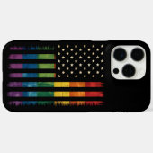 Pride USA Amerika Gescheurde Regenboogvlag LGBTQ Case-Mate iPhone Case (Achterkant (horizontaal))