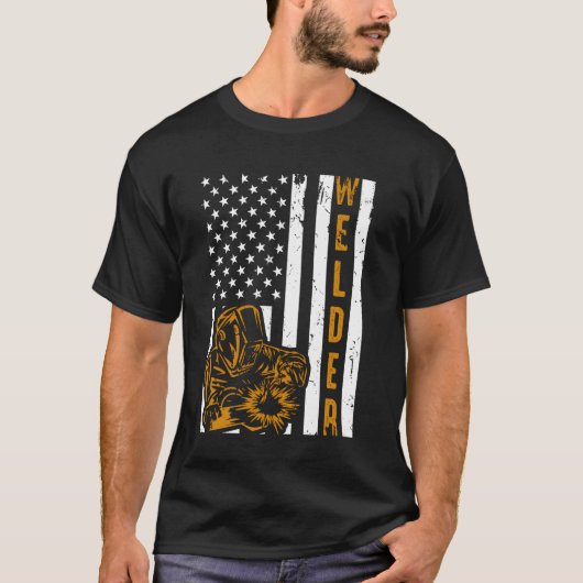 Pride Usa Vlag Vader Lassen T-shirt (Voorkant)