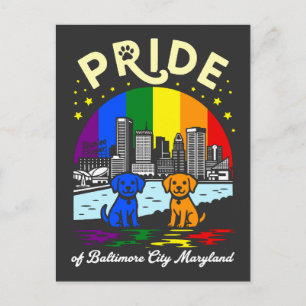 Pride van Baltimore City Maryland Honden Regenboog Briefkaart