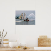 Pride van Baltimore en brandboot Poster (Keuken)