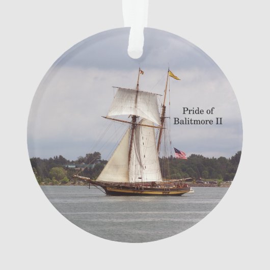 Pride van Baltimore II acrylhoudend ornament (achterkant)