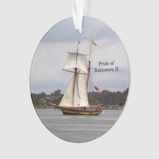 Pride van Baltimore II acrylhoudend ornament (voorkant)