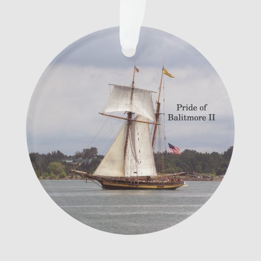 Pride van Baltimore II acrylhoudend ornament (voorkant)