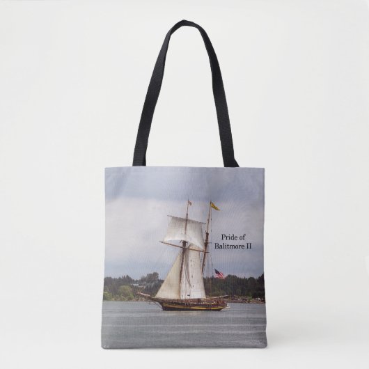 Pride van Baltimore II over de hele canvas tas (Voorkant)