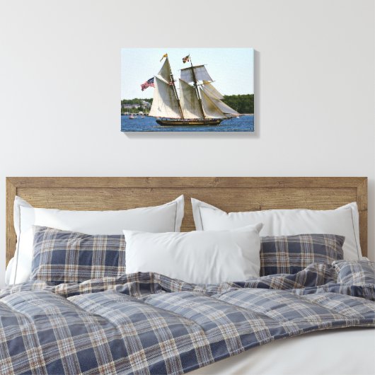 Pride van Baltimore II Tall Ship Photo Canvas Afdruk (Insitu (Slaapkamer))