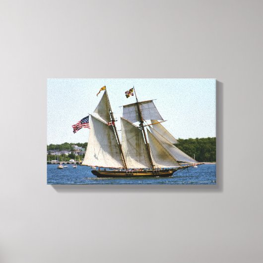 Pride van Baltimore II Tall Ship Photo Canvas Afdruk (Voorkant)