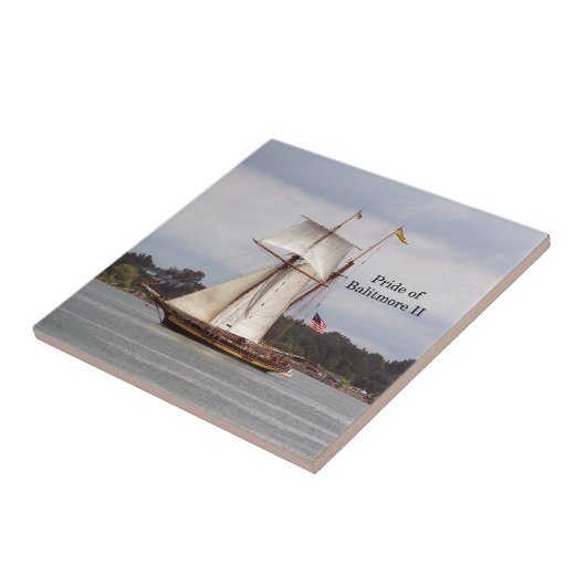 Pride van Baltimore II tegel Tegeltje (Zijkant)