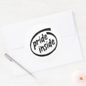 Pride van binnen ronde sticker (Envelop)