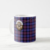 Pride van de Schotse Mode Tartan en Sporran Koffiemok (Voorkant links)