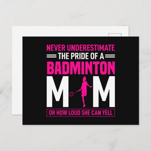 Pride van een Badminton mama Briefkaart (Voorkant / Achterkant)