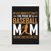 Pride van een Baseball mama Kaart (Voorkant)