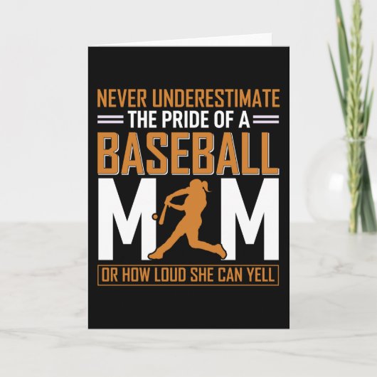 Pride van een Baseball mama Kaart (Voorkant)