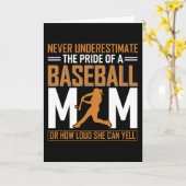 Pride van een Baseball mama Kaart (Gele Bloem)