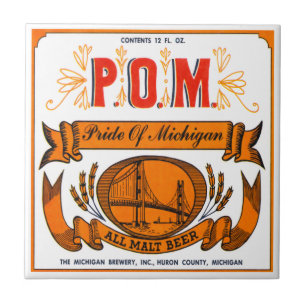 Pride van Michigan Beer Tile Tegeltje