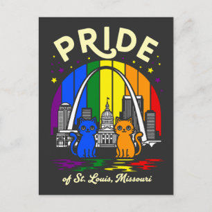 Pride van St. Louis City Missouri Cats Regenboog F Briefkaart